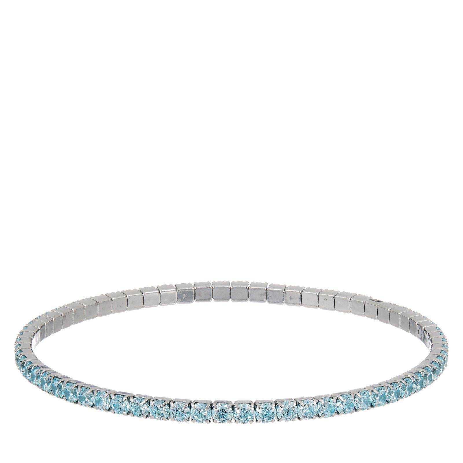 Steel by Diamonique Diamante Stretch Tennis Bracelet Stainless Steel