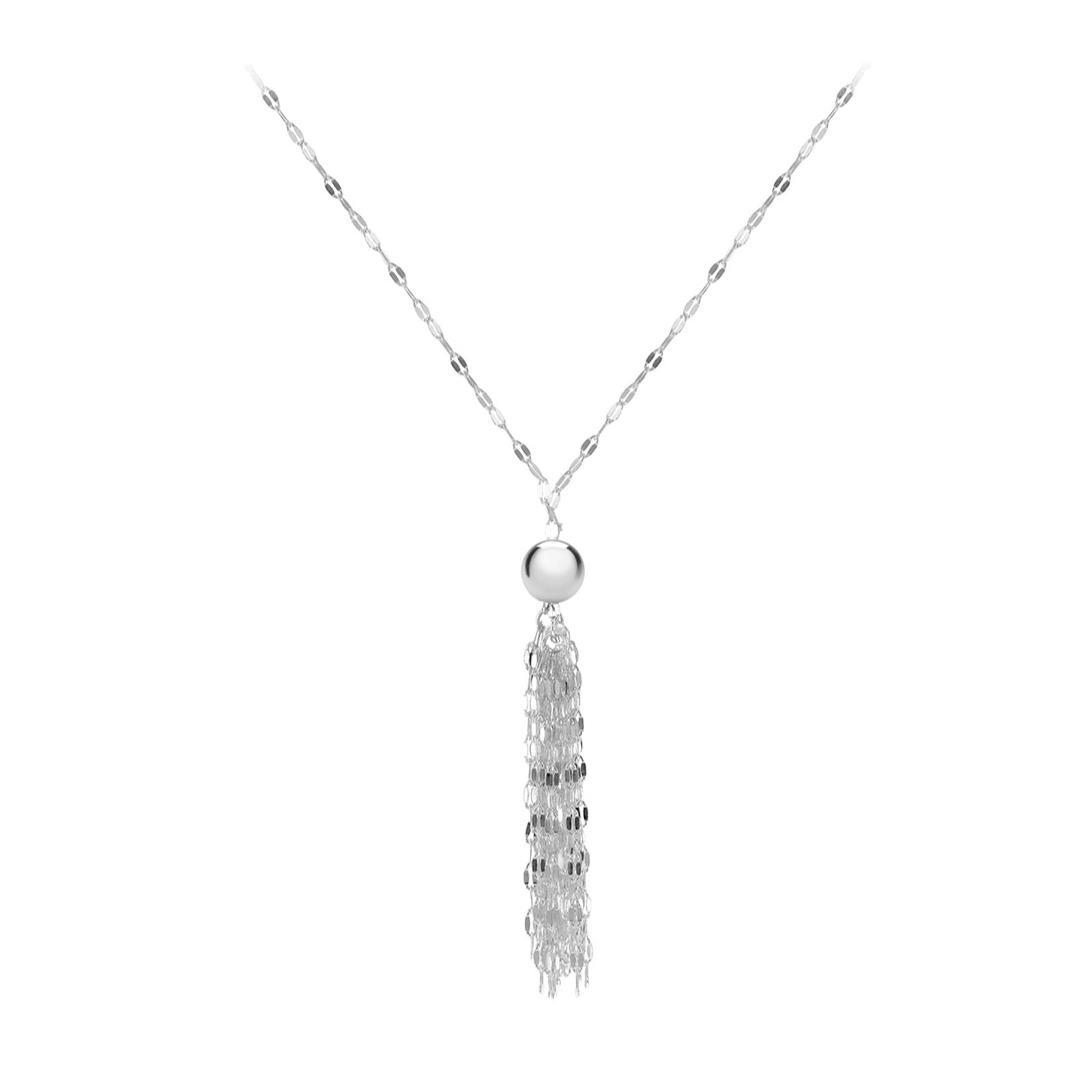 Faith & Brown Italian Crafted Tassel Necklace Sterling Silver