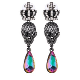 Butler & Wilson Regal Skull Earrings
