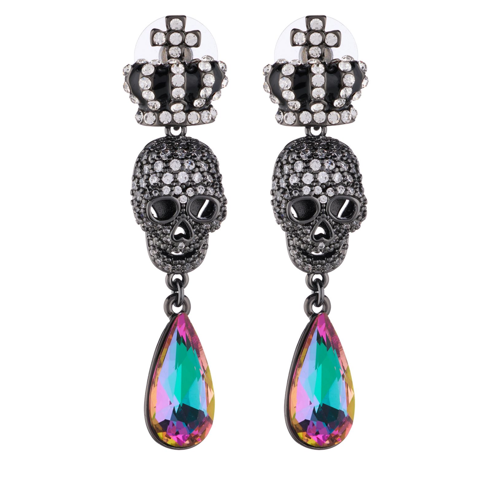 Butler & Wilson Regal Skull Earrings