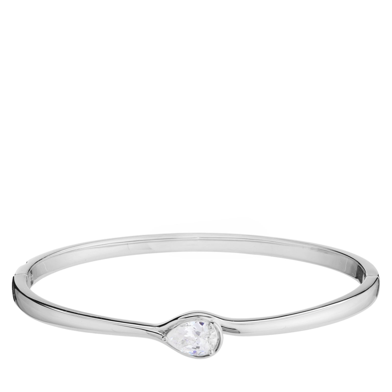 Diamonique Edit Pear Sculptural Designed Bangle