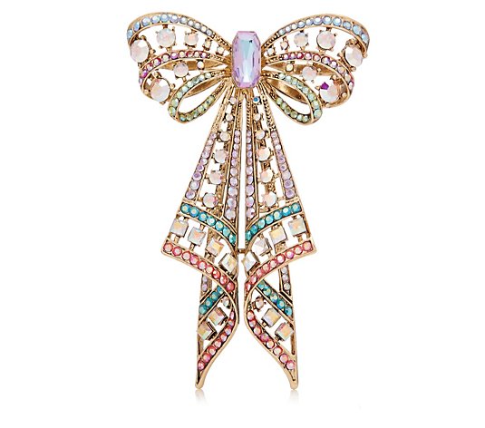 Outlet Butler & Wilson Elaborate Crystal Bow Brooch