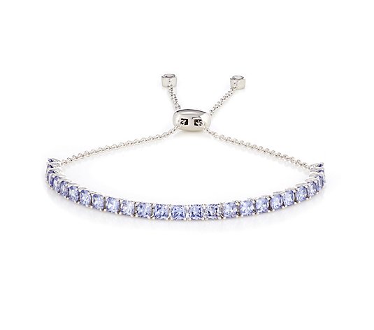 Diamonique 8.8ct Periwinkle Sapphire Friendship Bracelet