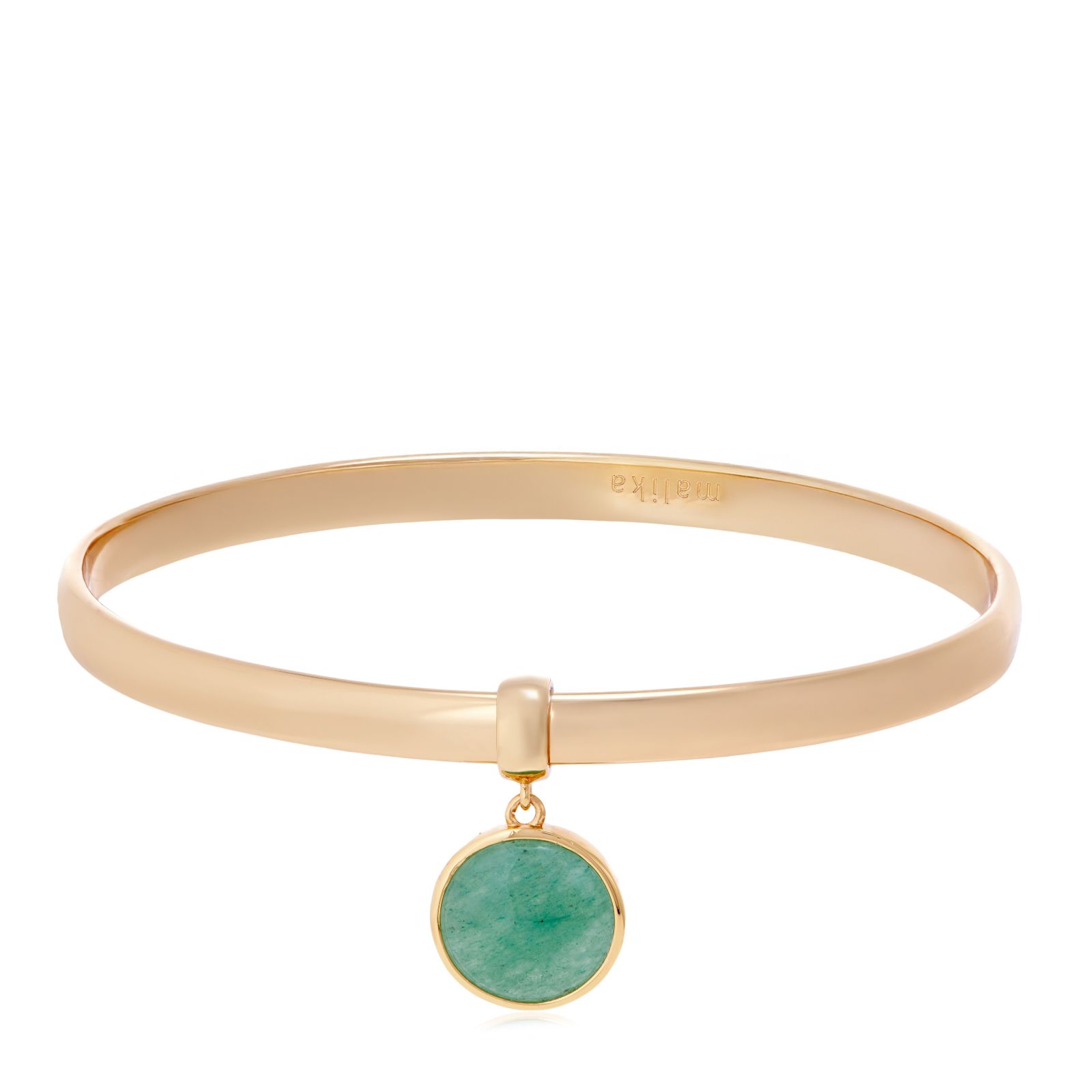 Malika Facted Gemstone Interlocking Bangle