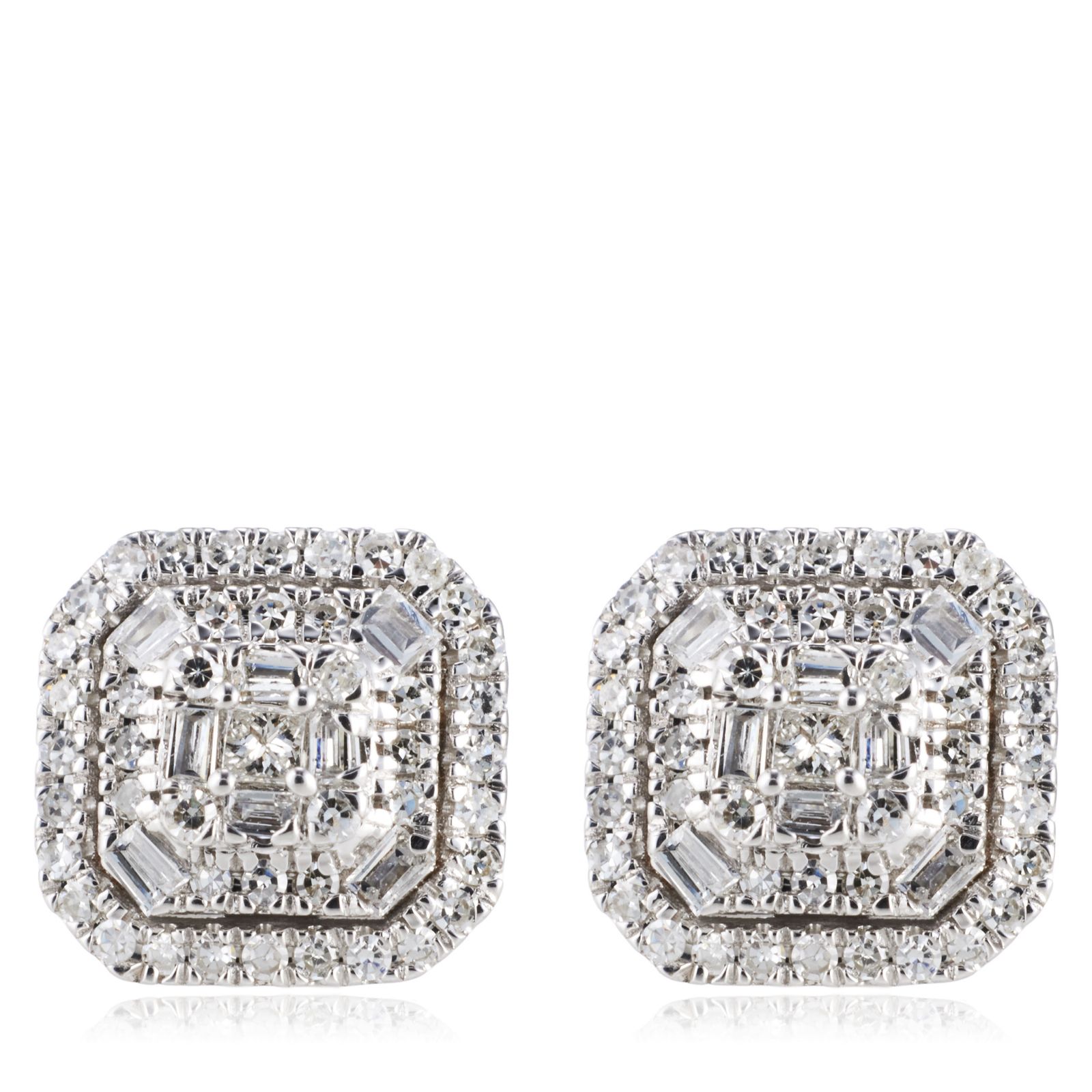 0.25ct Diamond Mixed Cut Stud Earrings 9ct Gold