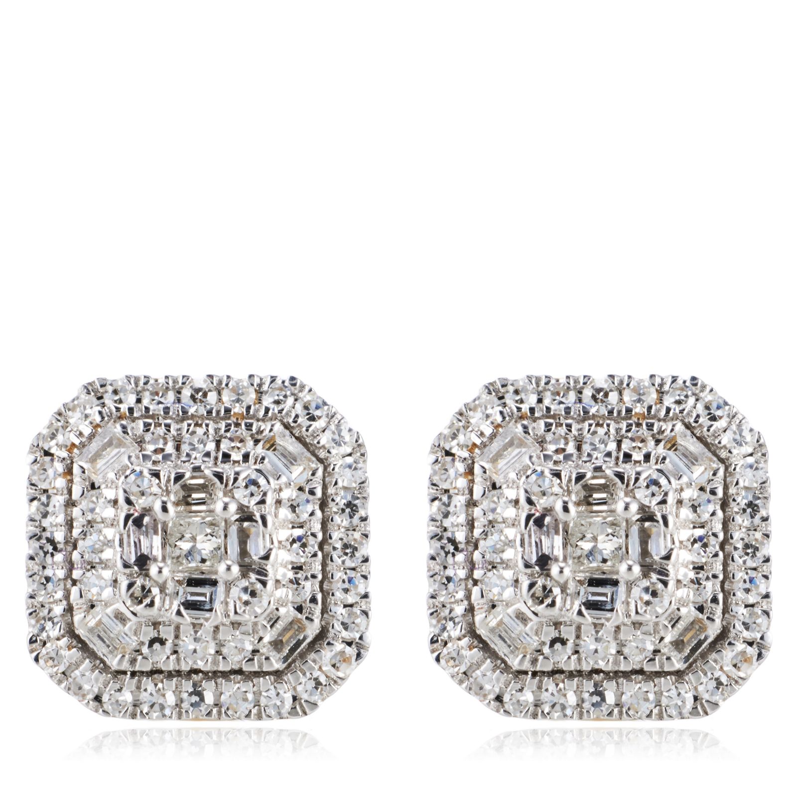 0.25ct Diamond Mixed Cut Stud Earrings 9ct Gold