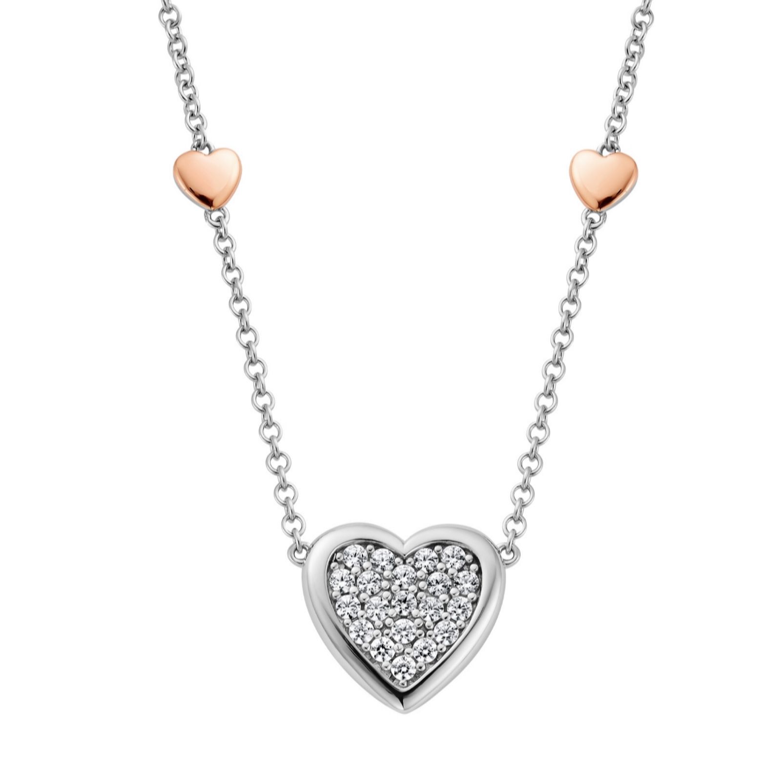 Clogau Forever Yours Love Heart Necklace with Swarovski Zirconia