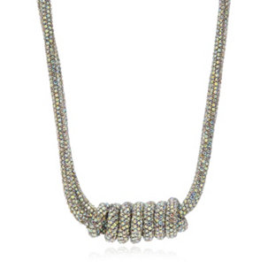 Frank Usher Crystal Loop Double Strand Magnetic Necklace - 347238