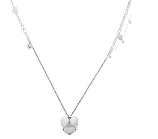 Bibi Bijoux Chunky Heart Plaited Cord Pendant Necklace