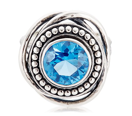 Outlet Orpaz by Diamonique Simulated Gemstone Ring Sterling Silver