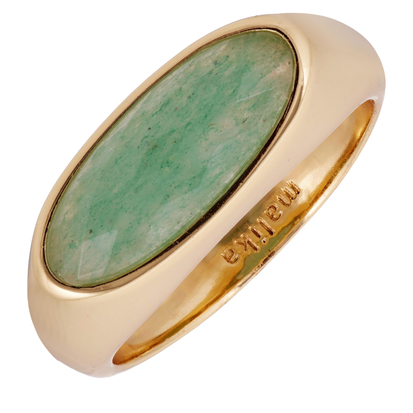 Malika Oval Gemstone East West Ring