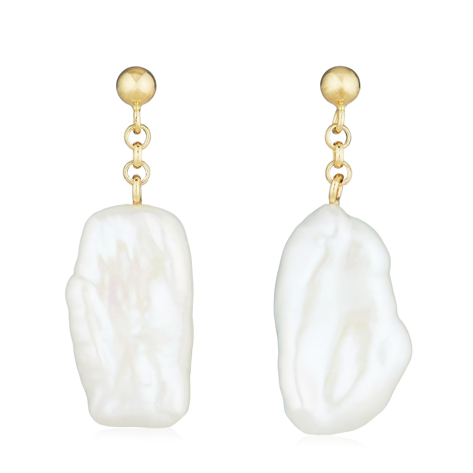 Lara Pearl Private Reserve 7mm Liquid Keshi Pearl Drop Earrings Sterling Silver