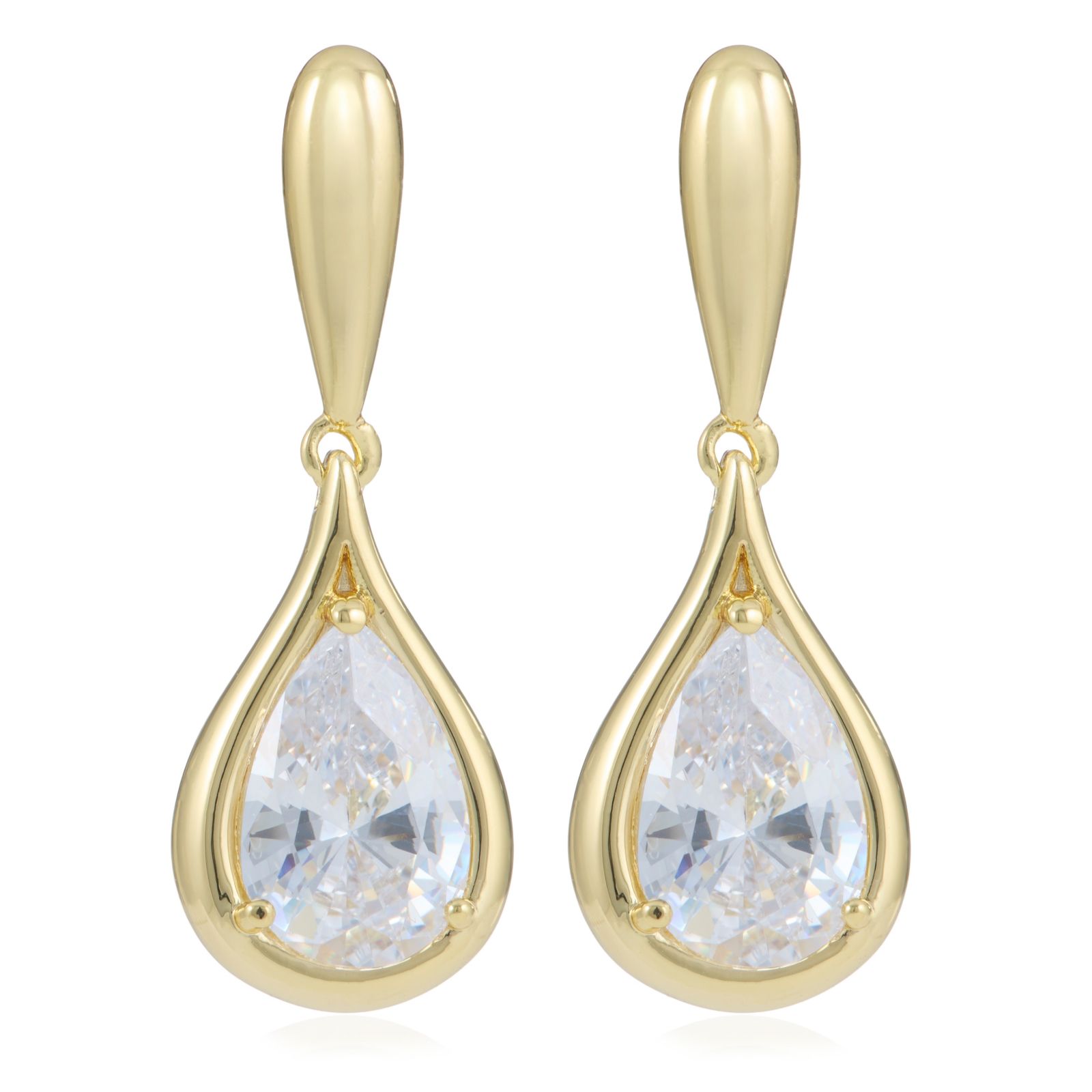 Diamonique Edit Sculptural Designed Drop Earrings