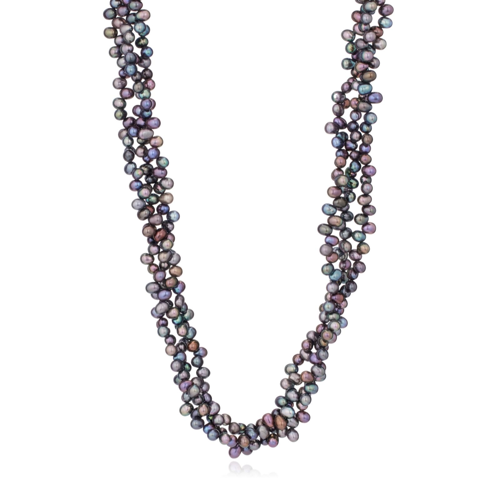 Lara Pearl 4-5mm Popcorn Pearl Necklace Stainless Steel