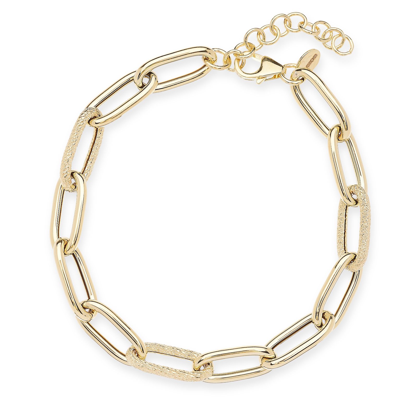 GOLD 9ct Italian Gold Rolo Chain Link Bracelet 4.8g