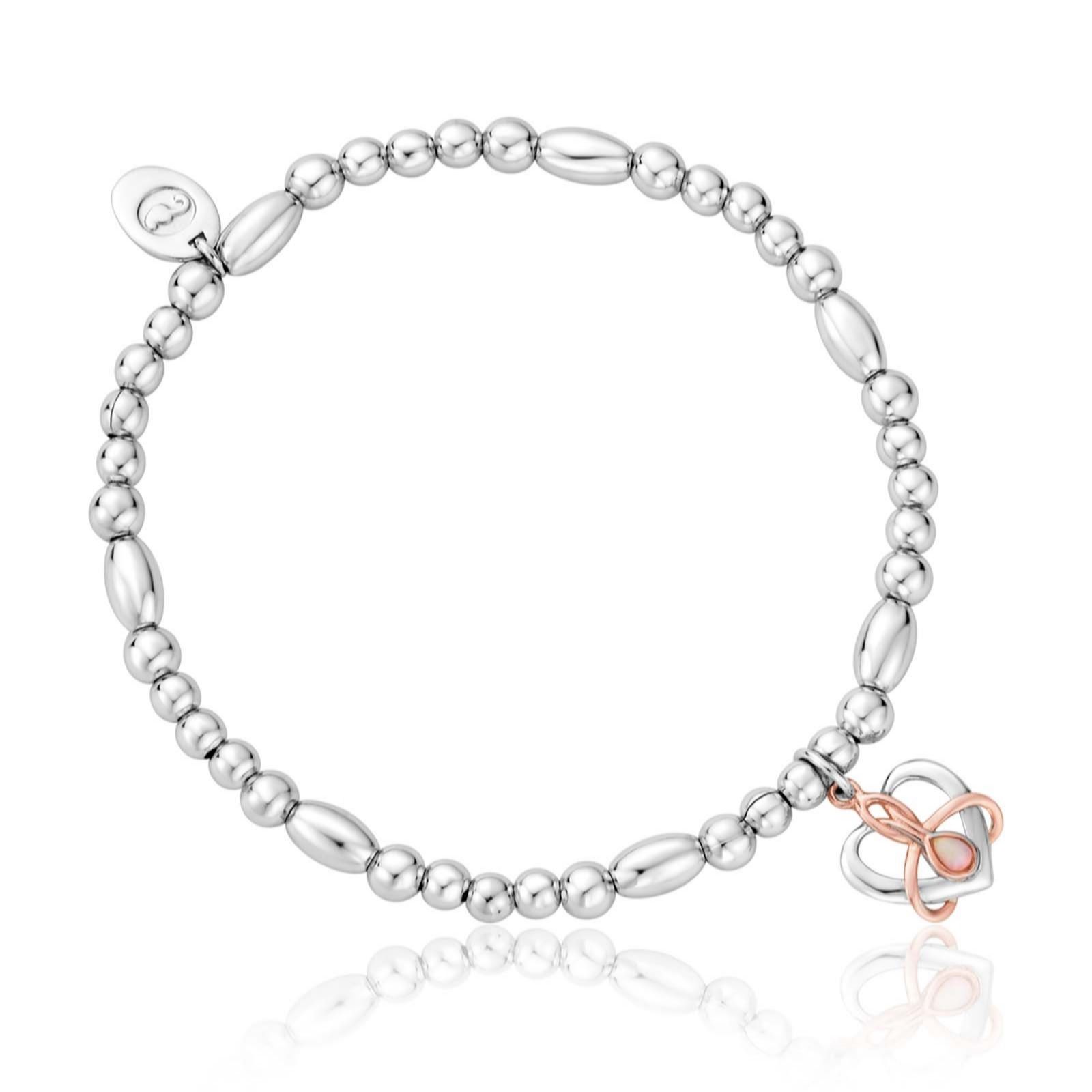 Clogau Dwynwen Affinity Bead Bracelet Sterling Silver & 9ct Gold - QVC UK