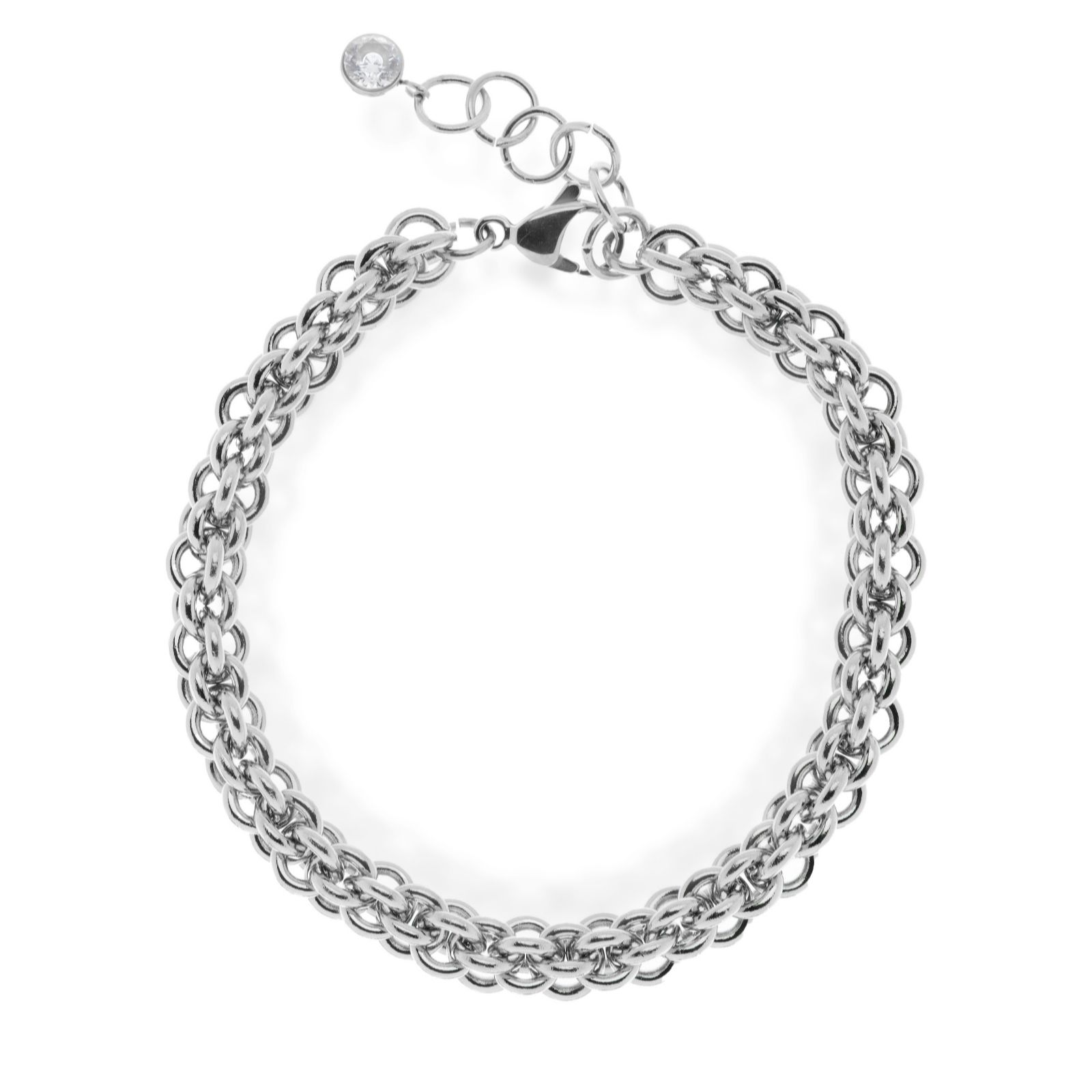 Steel by Diamonique Multi Chain Link Bracelet Stainless Steel - QVC UK