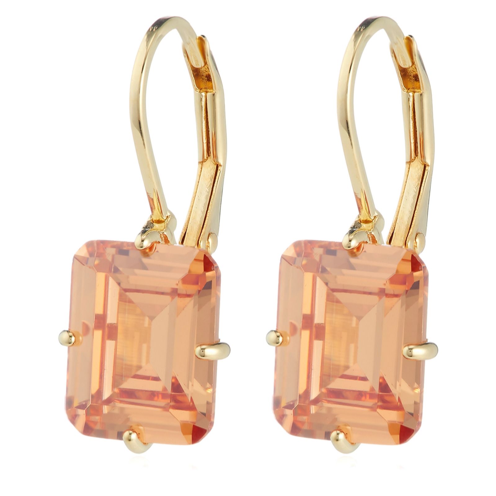 Diamonique 8ct tw Drop Earrings Sterling Silver