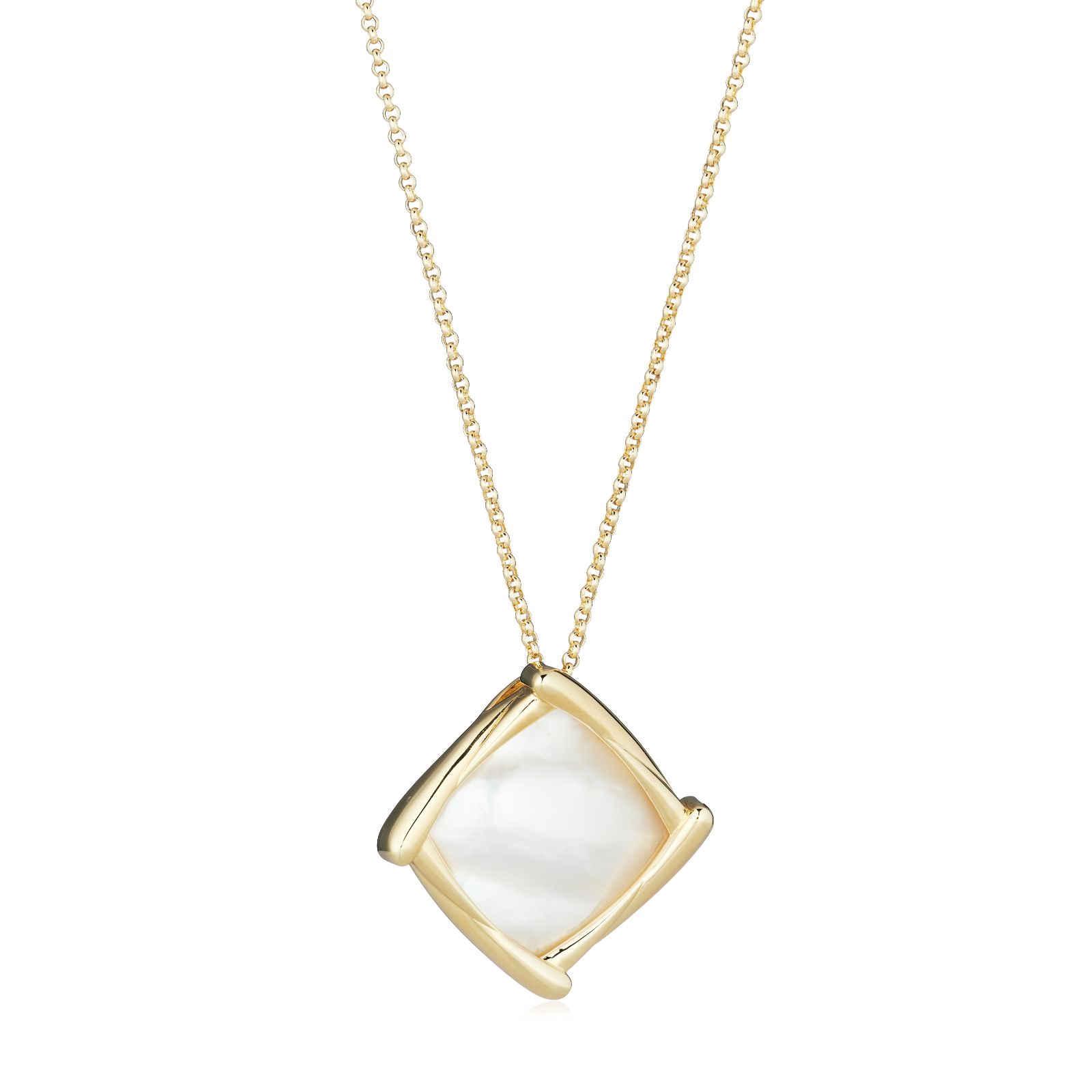 Lara Pearl Mother of Pearl Pendant Necklace & Chain