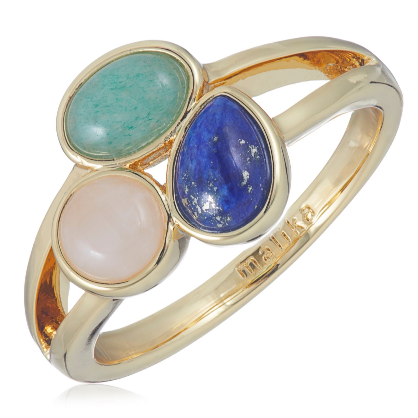 Malika Mixed Gemstone Semi Precious Cluster Ring