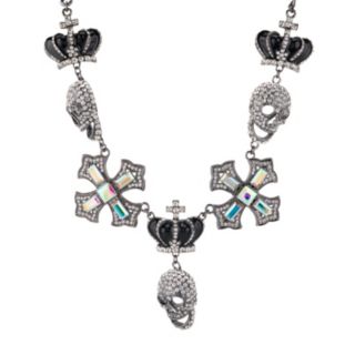 Butler & Wilson Multi Skull Charm Necklace