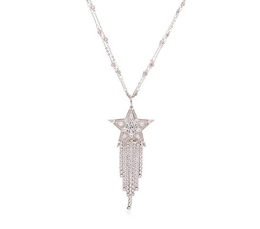 Butler & Wilson Double Crystal Star Necklace