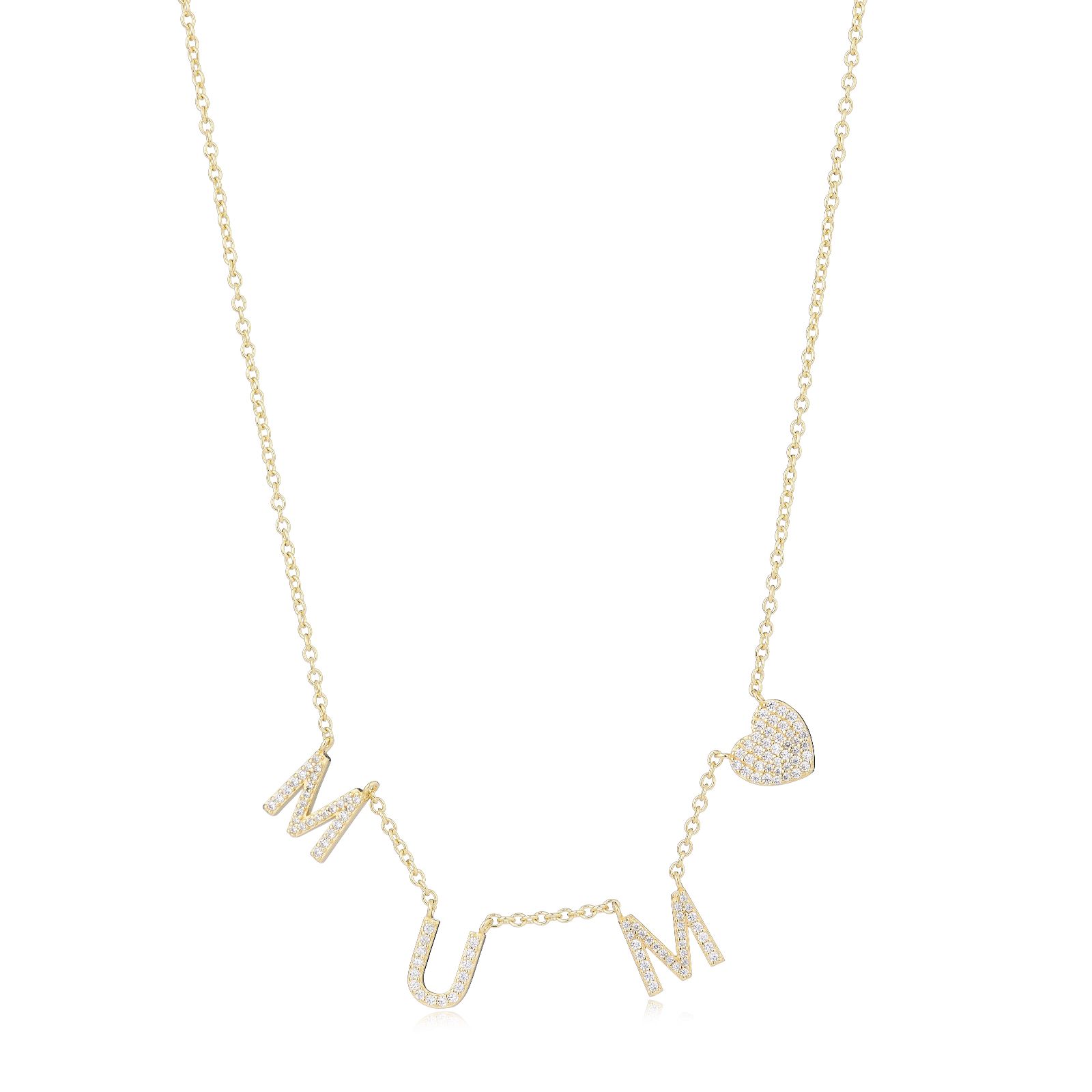 Diamonique 0.56ct tw Word Necklace Sterling Silver