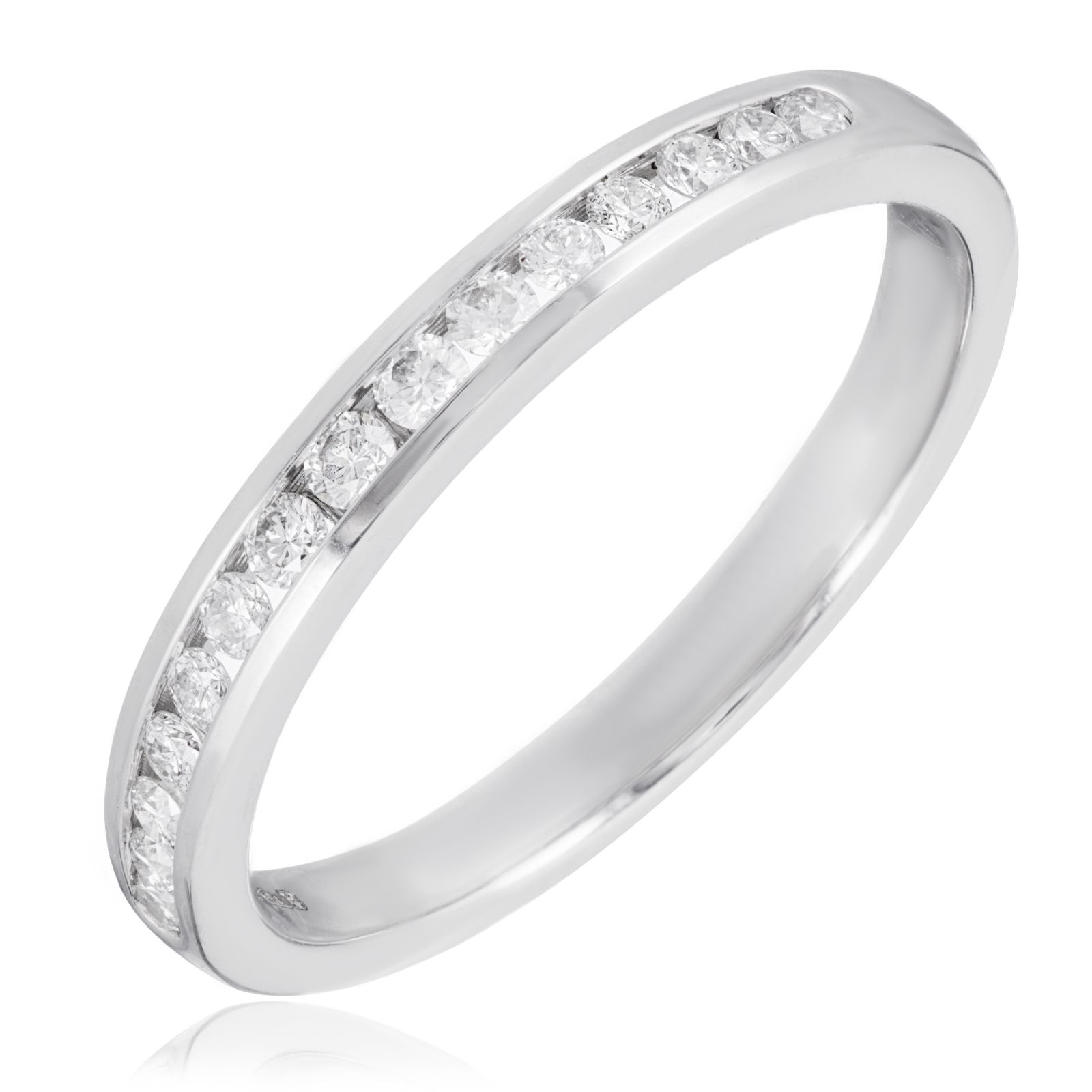 0.25ct Diamond Channel Set Eternity Ring Platinum