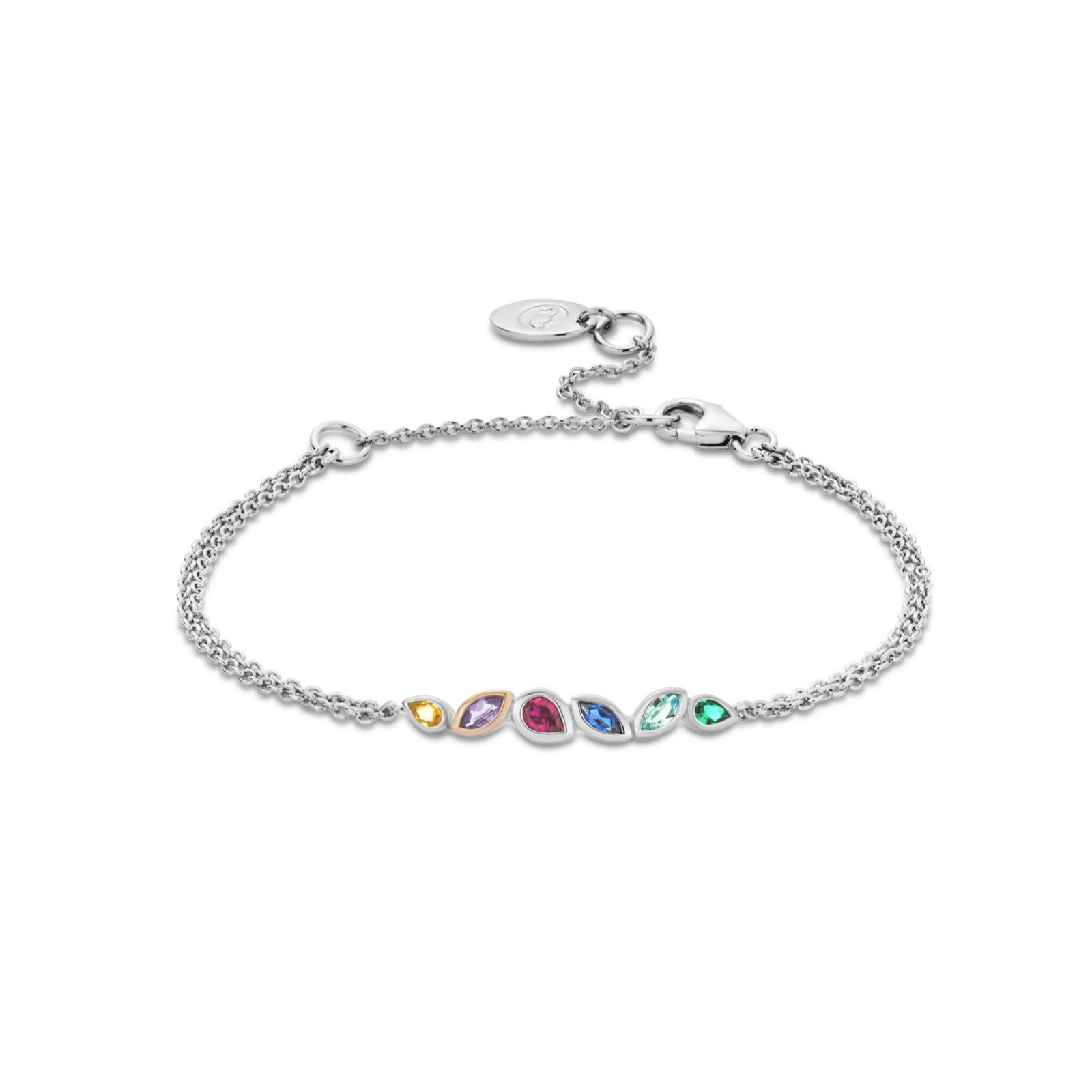 Clogau Cariad Lab Grown Multi Stone Bracelet Sterling Silver