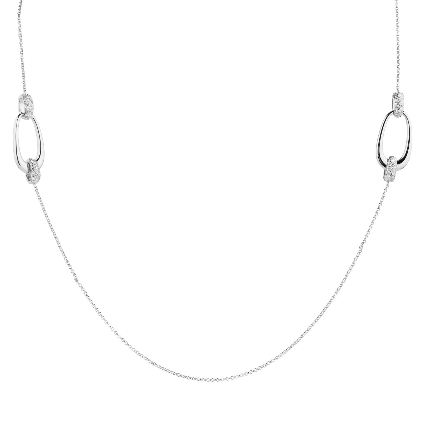 Diamonique Edit 2ct tw Pave Link Long Necklace