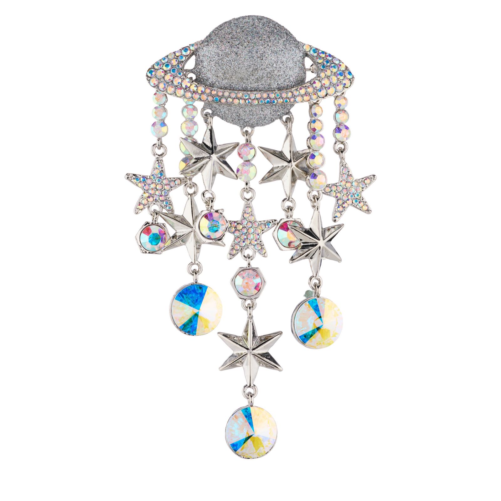 Butler & Wilson Cascading Crystals Saturn Brooch