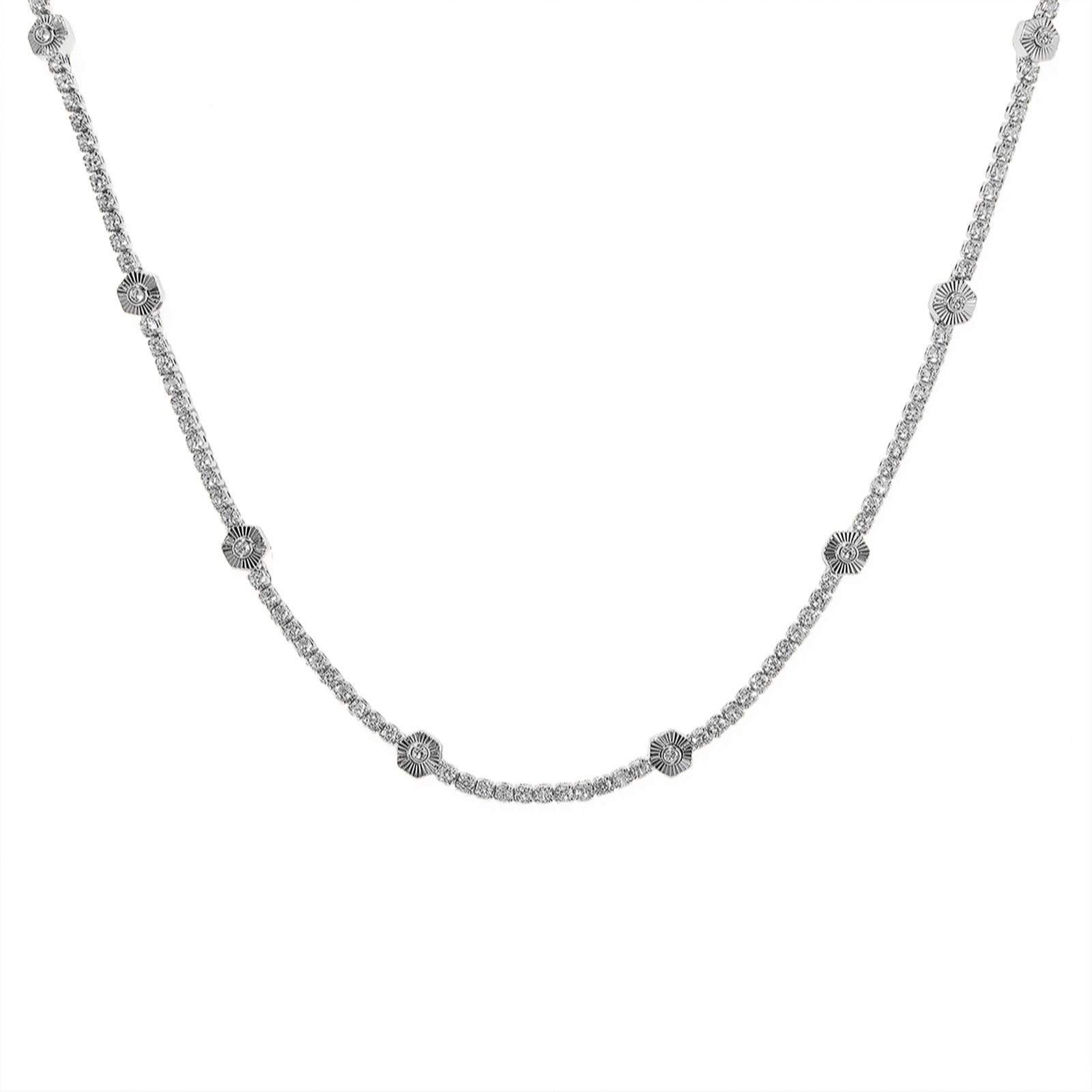 Tess Daly My Jewellery List Pure and Simple Hexagon Tennis Necklace