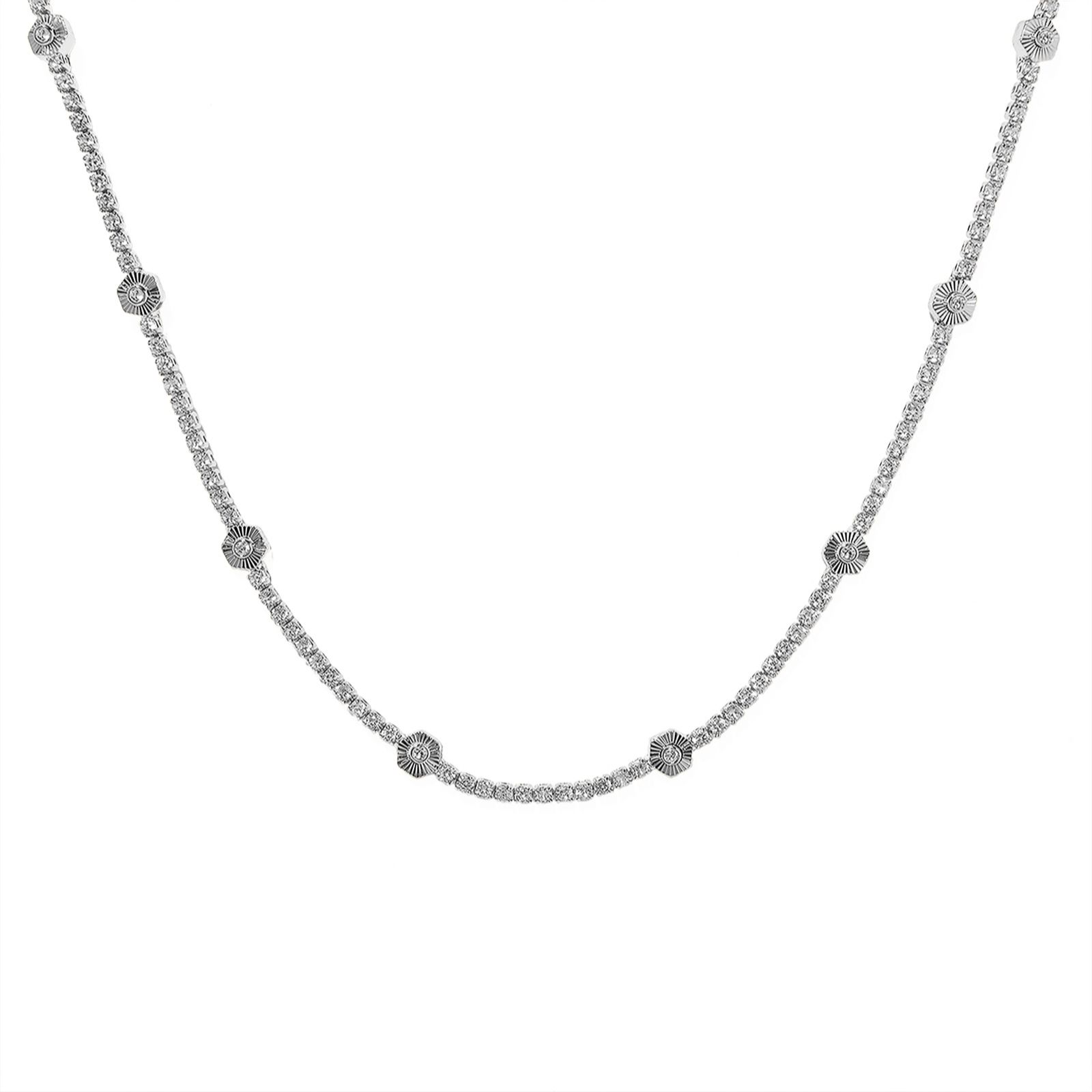 Tess Daly My Jewellery List Pure and Simple Hexagon Tennis Necklace