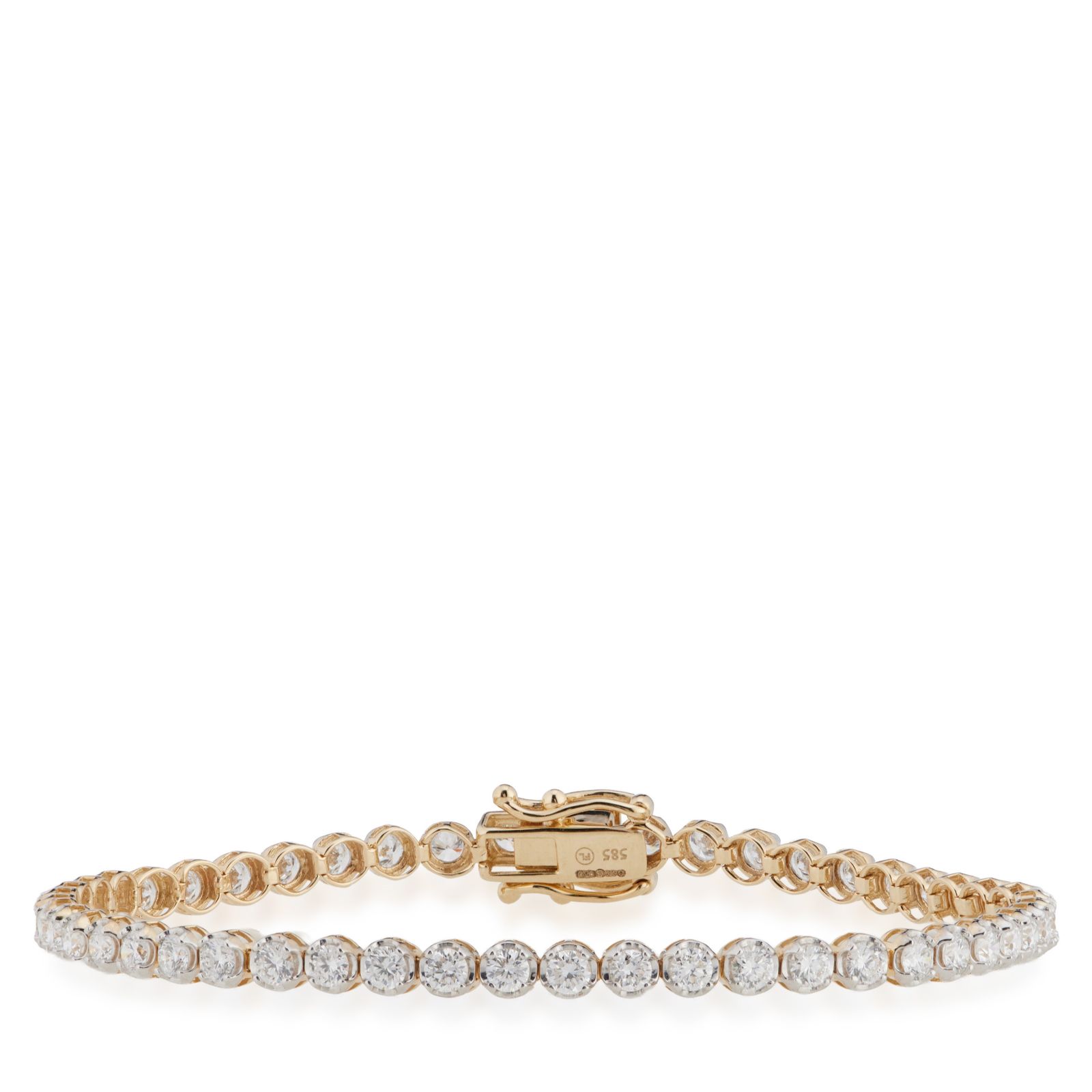 Fire Light 4ct Lab Grown Diamond Tennis Bracelet 14ct Gold