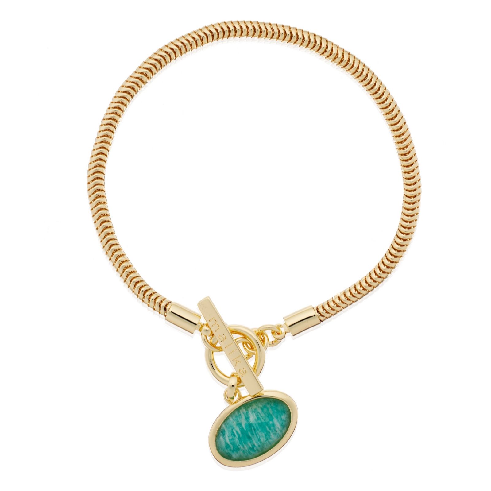 Malika Semi Precious Snake Chain Bracelet