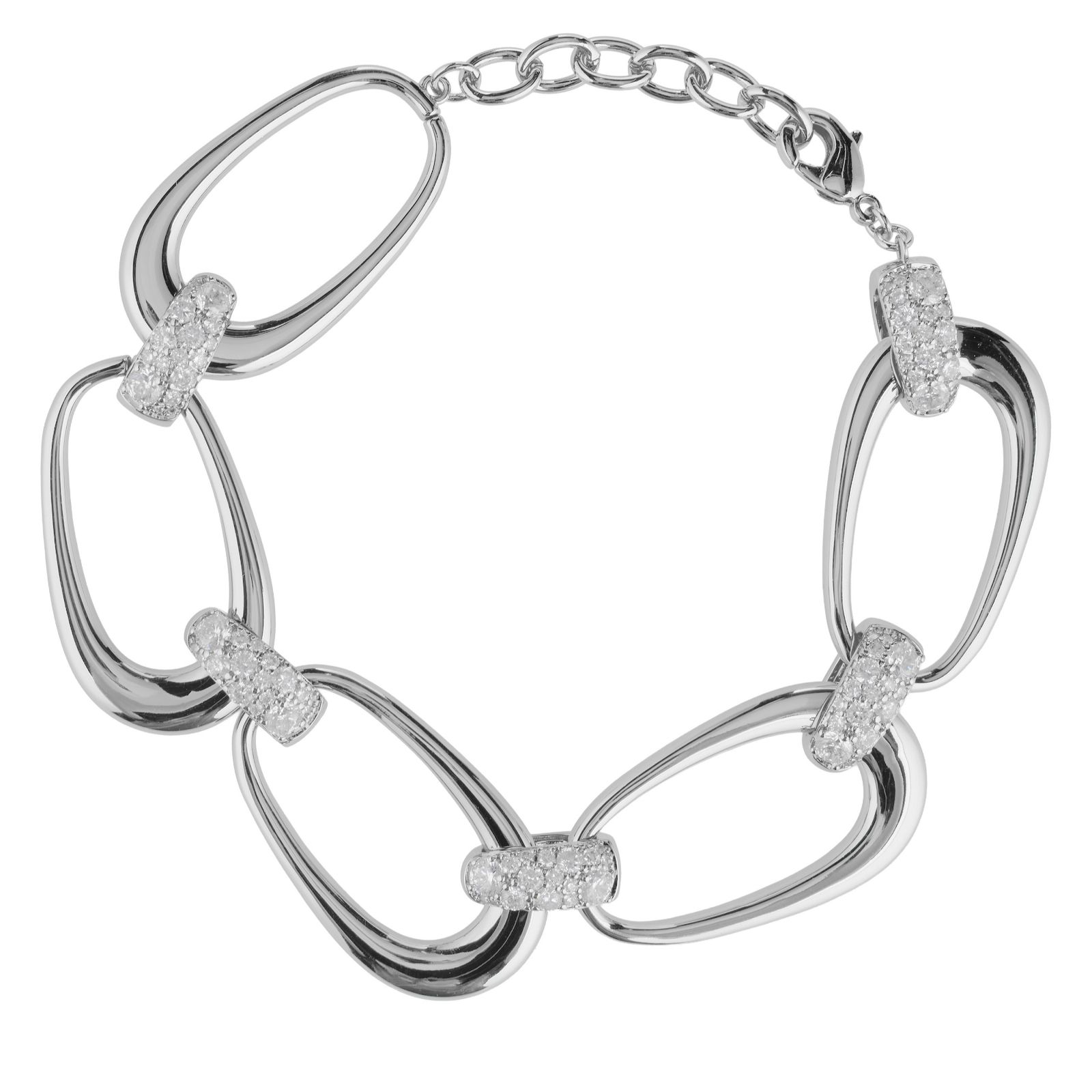 Diamonique Edit 2.5ct tw Pave Link Bracelet