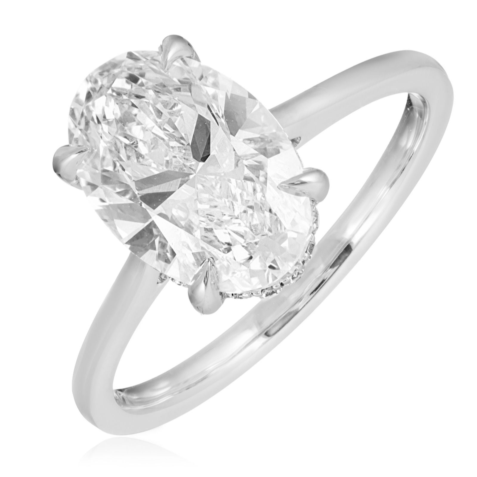 Made to Order Firelight 3.10ct Lab Grown Diamond Oval Solitaire Ring