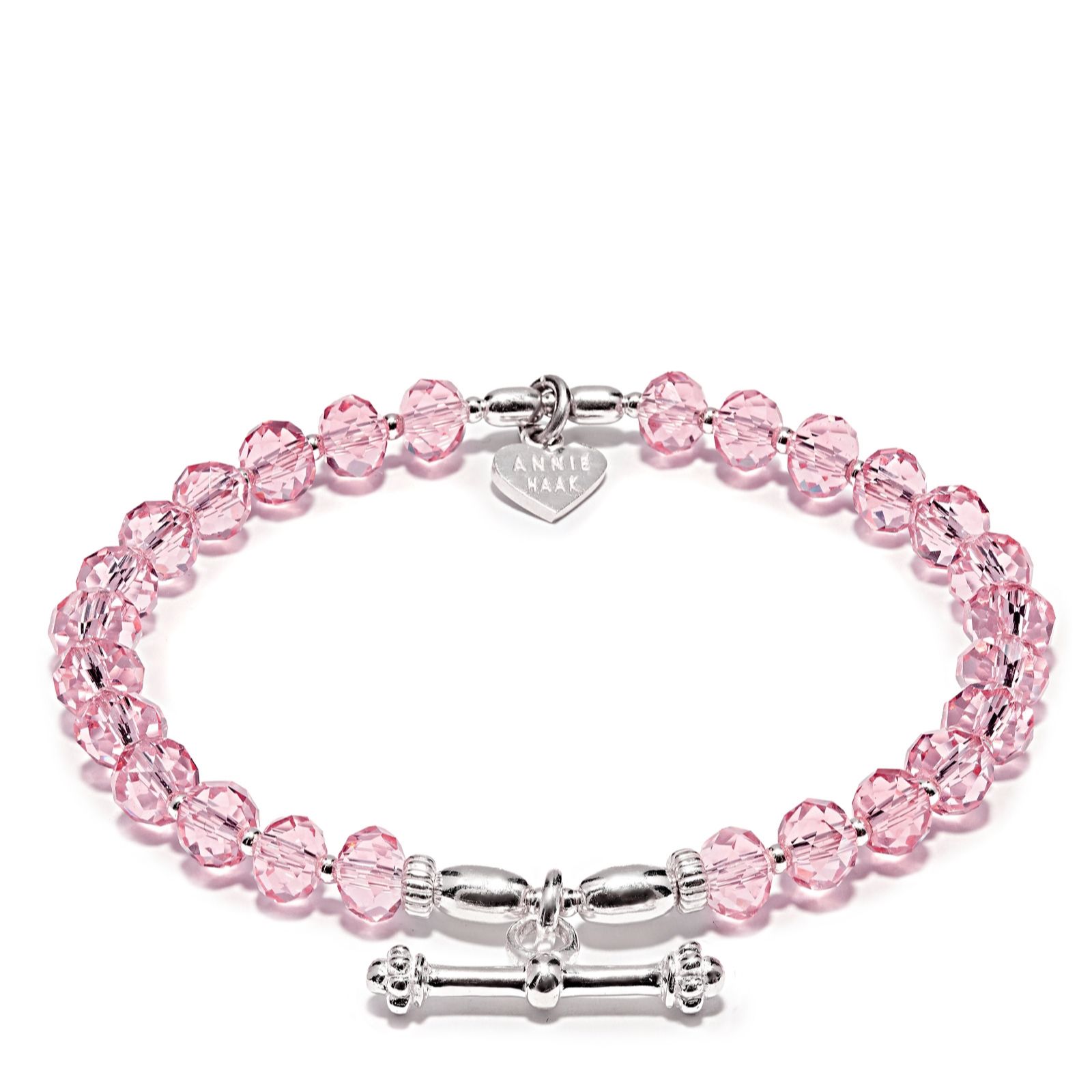 Annie Haak Olivia Crystal T-Bar Silver Bracelet Sterling Silver