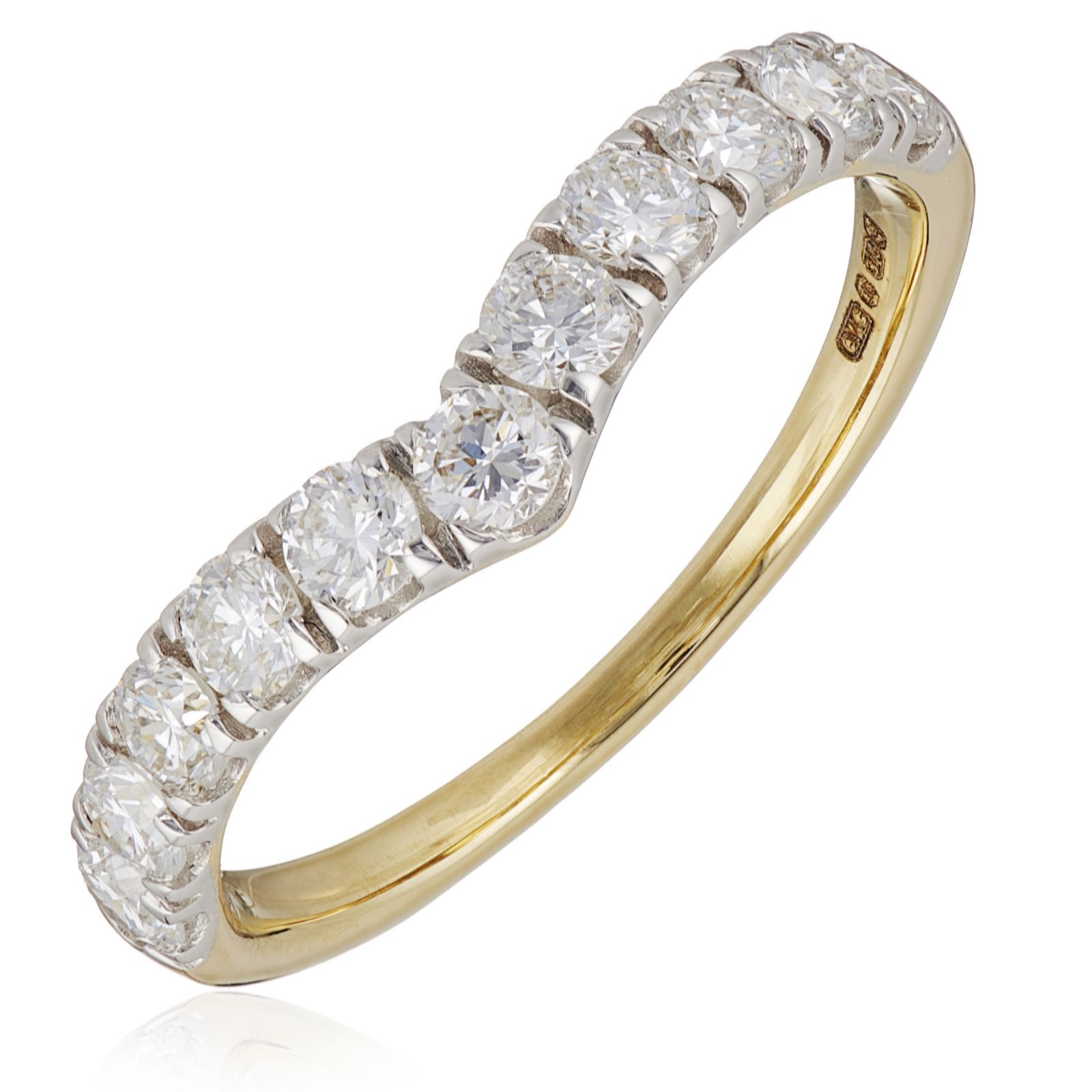 Fire Light 1ct Lab Grown Diamond Chevron Ring 9ct Gold