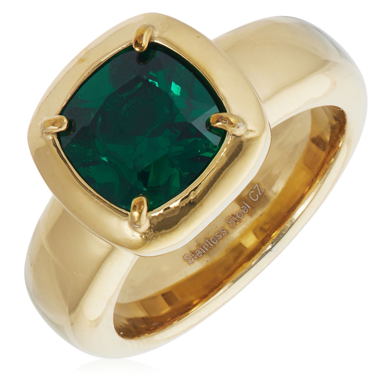 Steel by Diamonique Colour Stone Ring