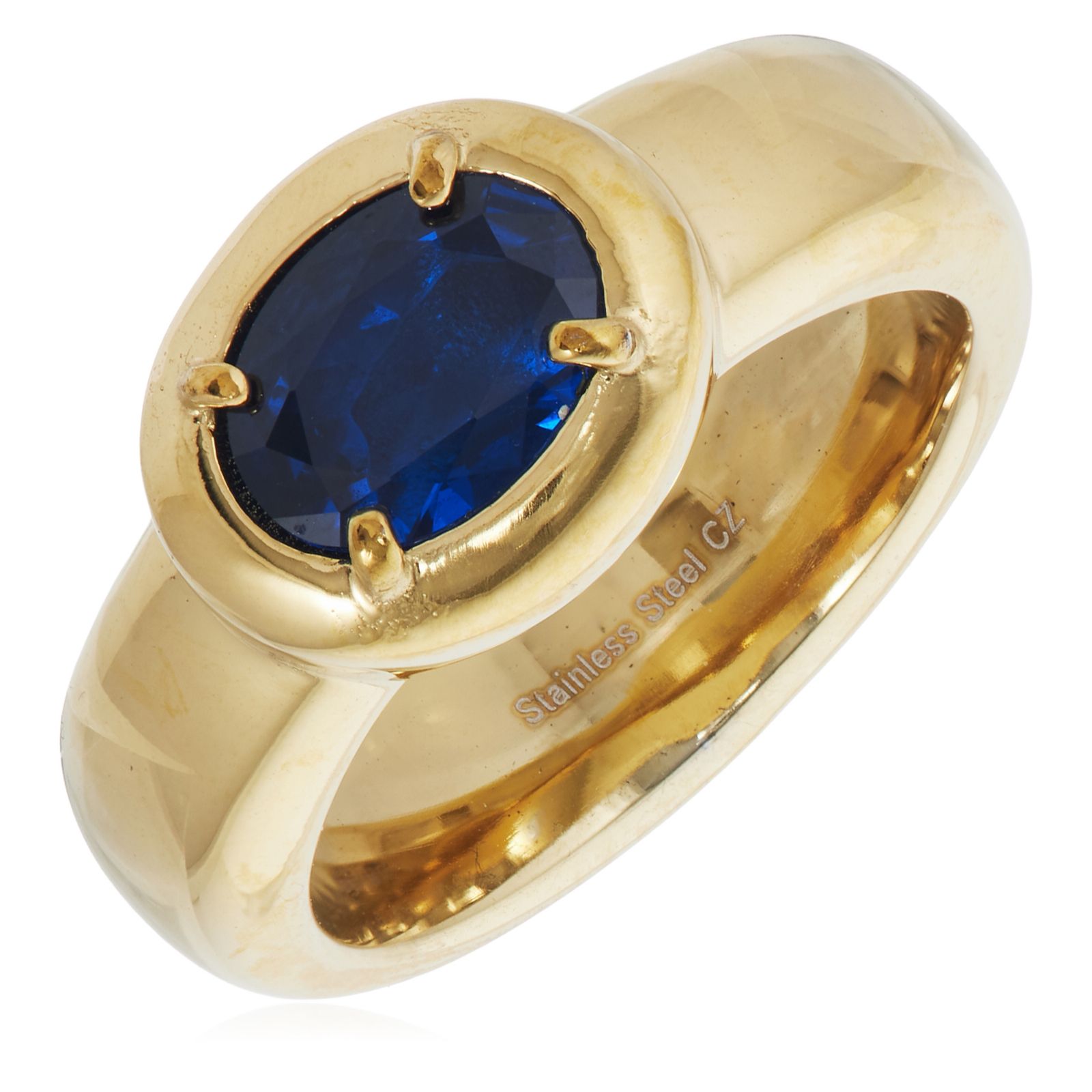 Steel by Diamonique Colour Stone Ring