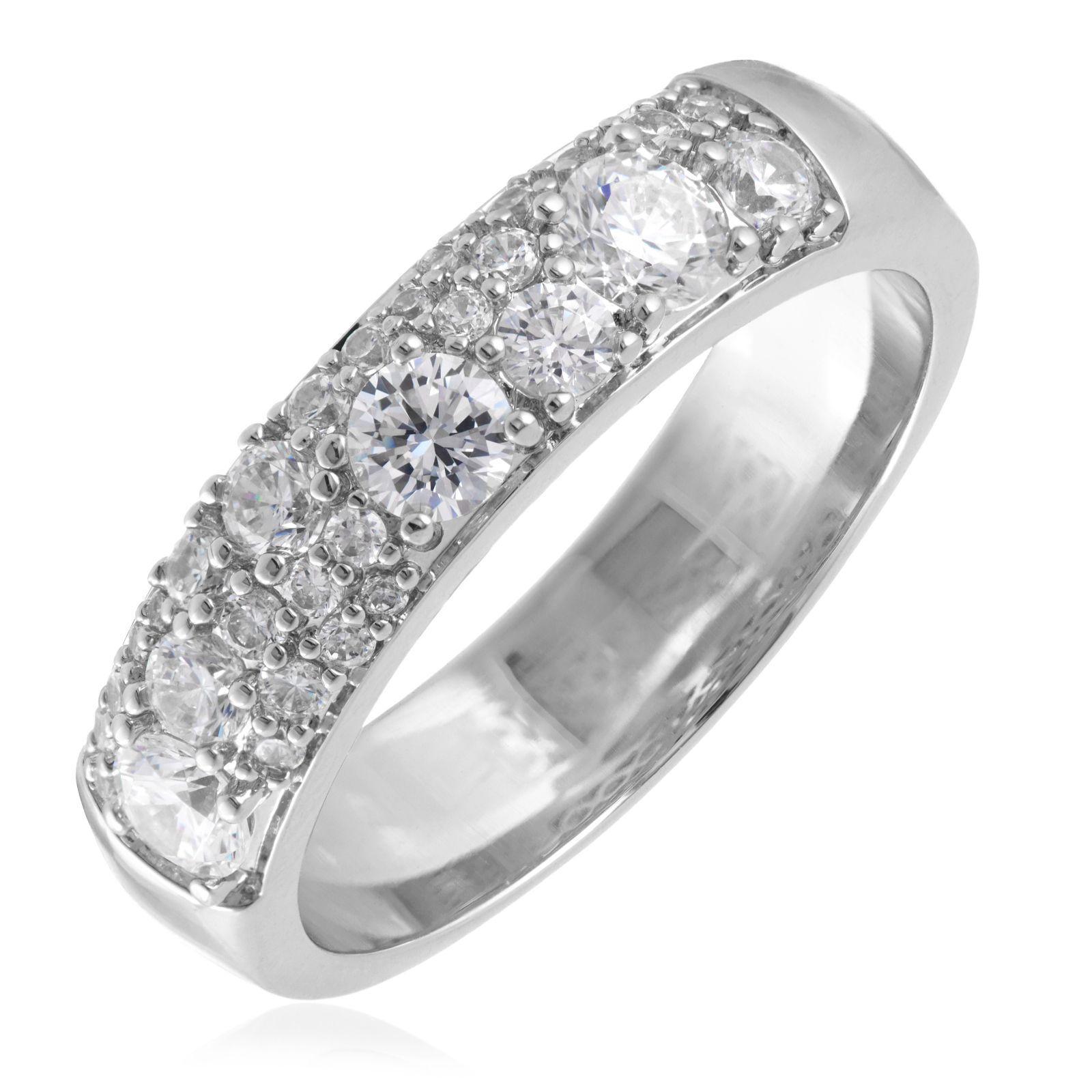 Diamonique Edit 0.7ct tw Pave Ring