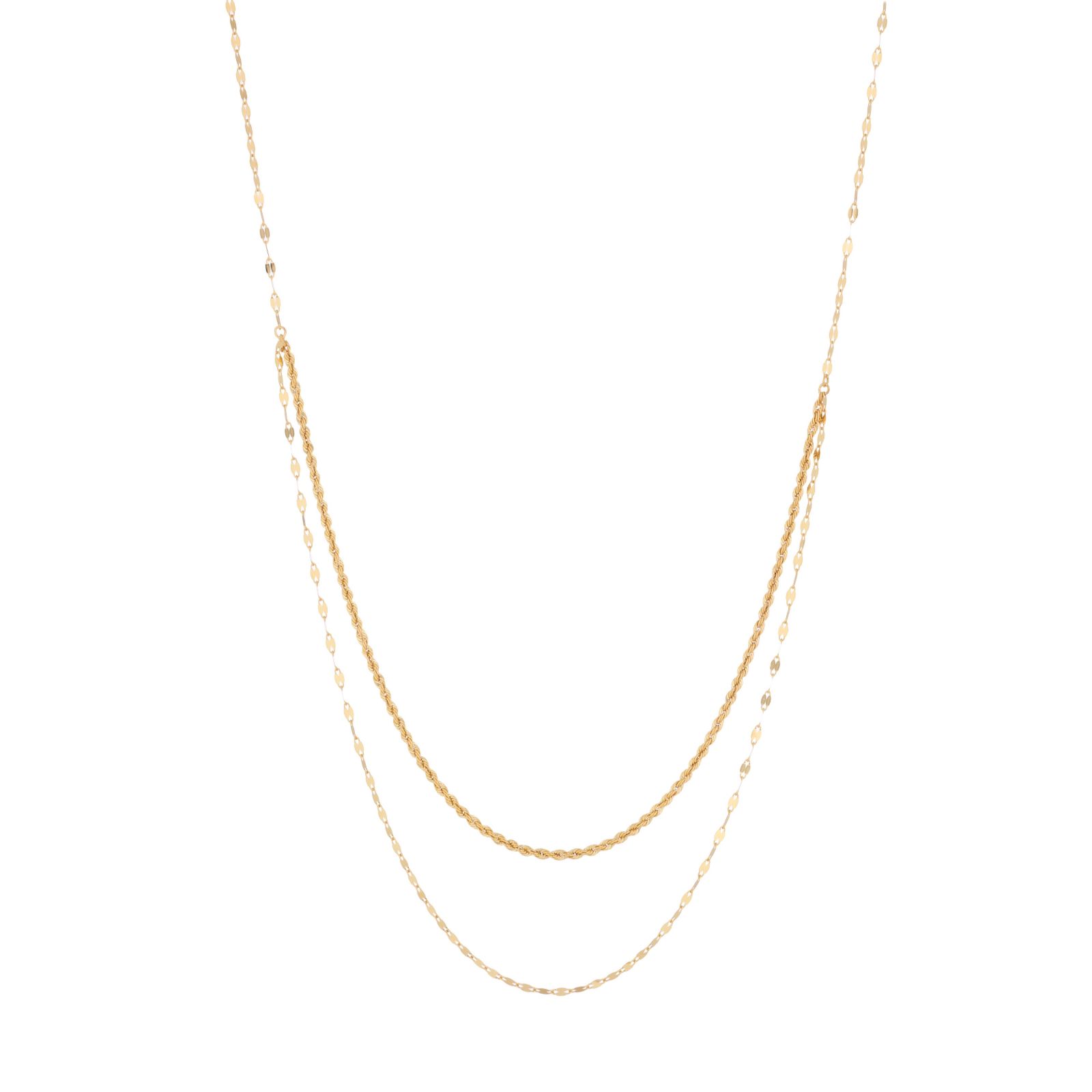 GOLD 9ct Italian Gold Boho Layered Necklace 1.2g