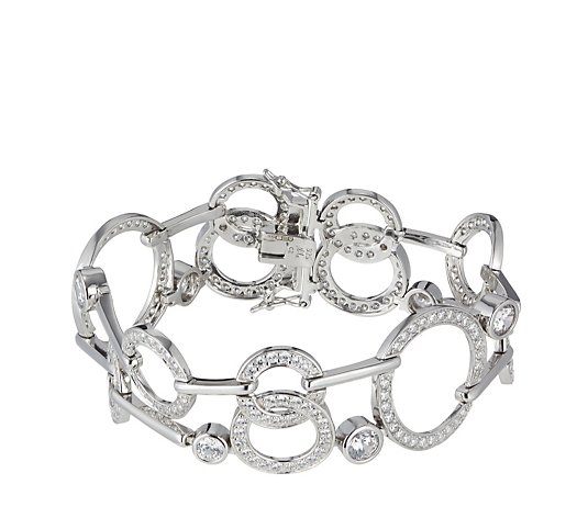 Michelle Mone for Diamonique 7.2ct tw Circles Bracelet Sterling Silver