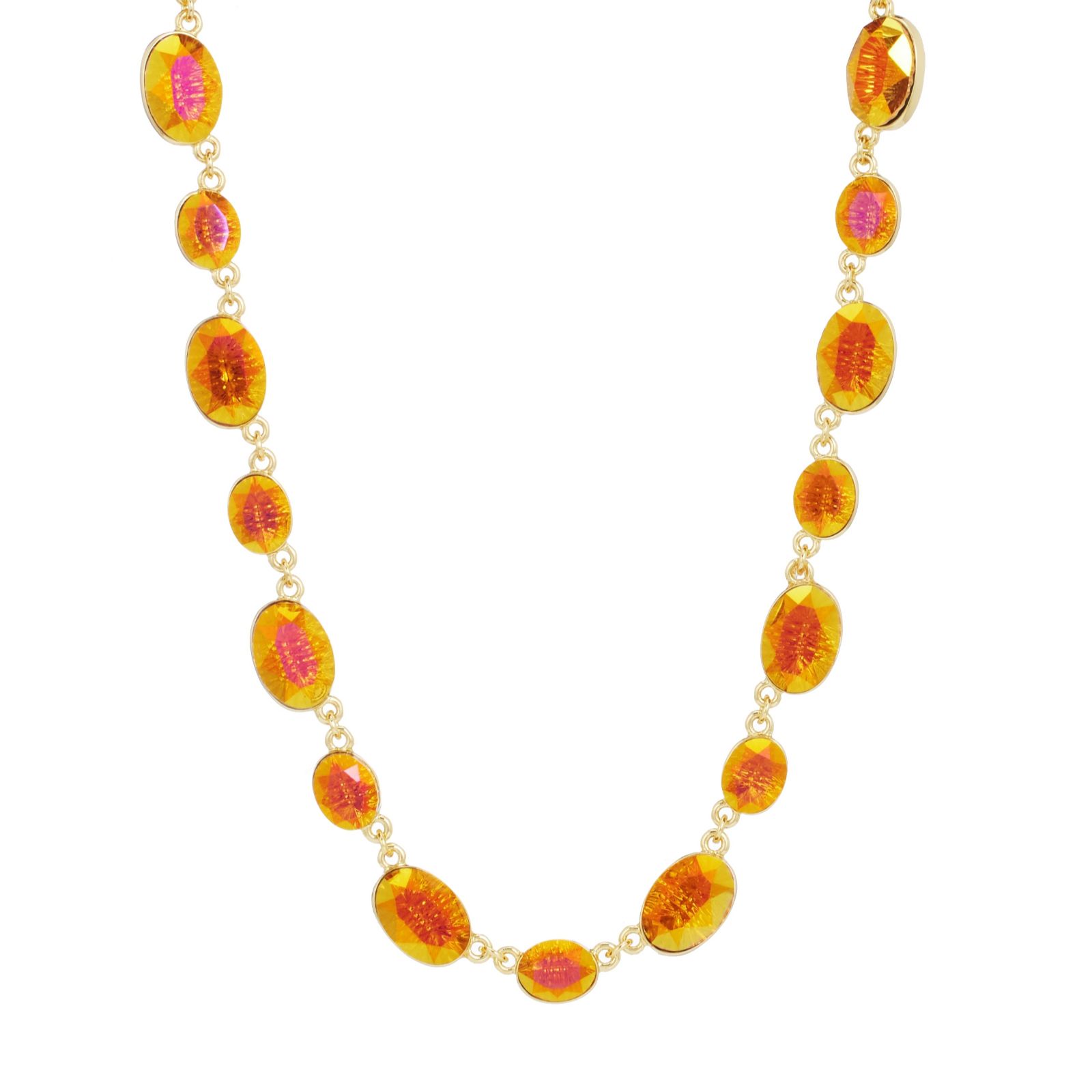 Butler & Wilson Oval Stone Crystal Necklace