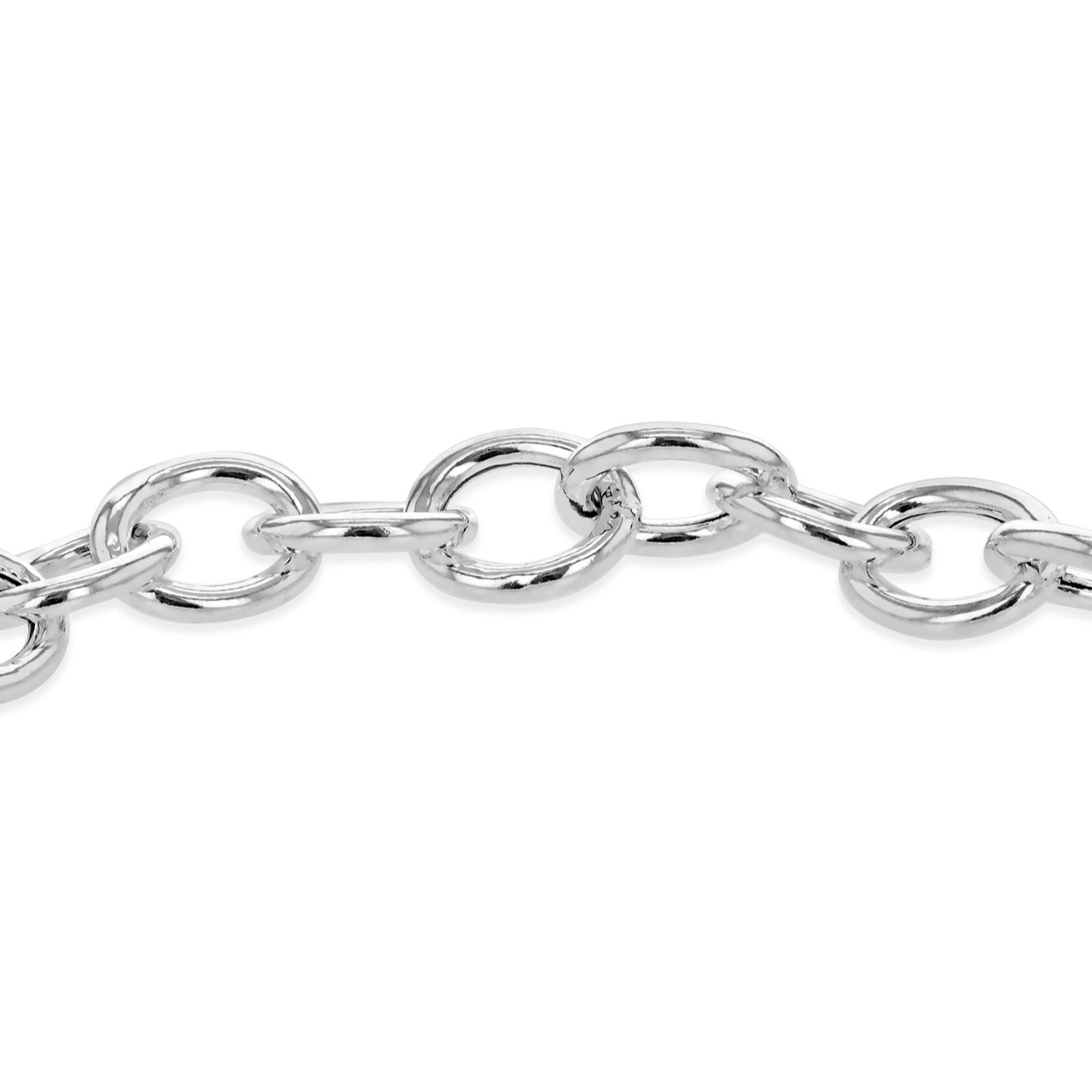 SILVER T-Bar Belcher Chain with Albert Clasp Bracelet 18cm - QVC UK