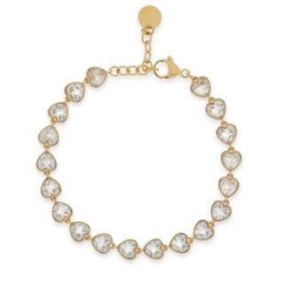 Steel By Diamonique Bezel Set Bracelet Stainless Steel