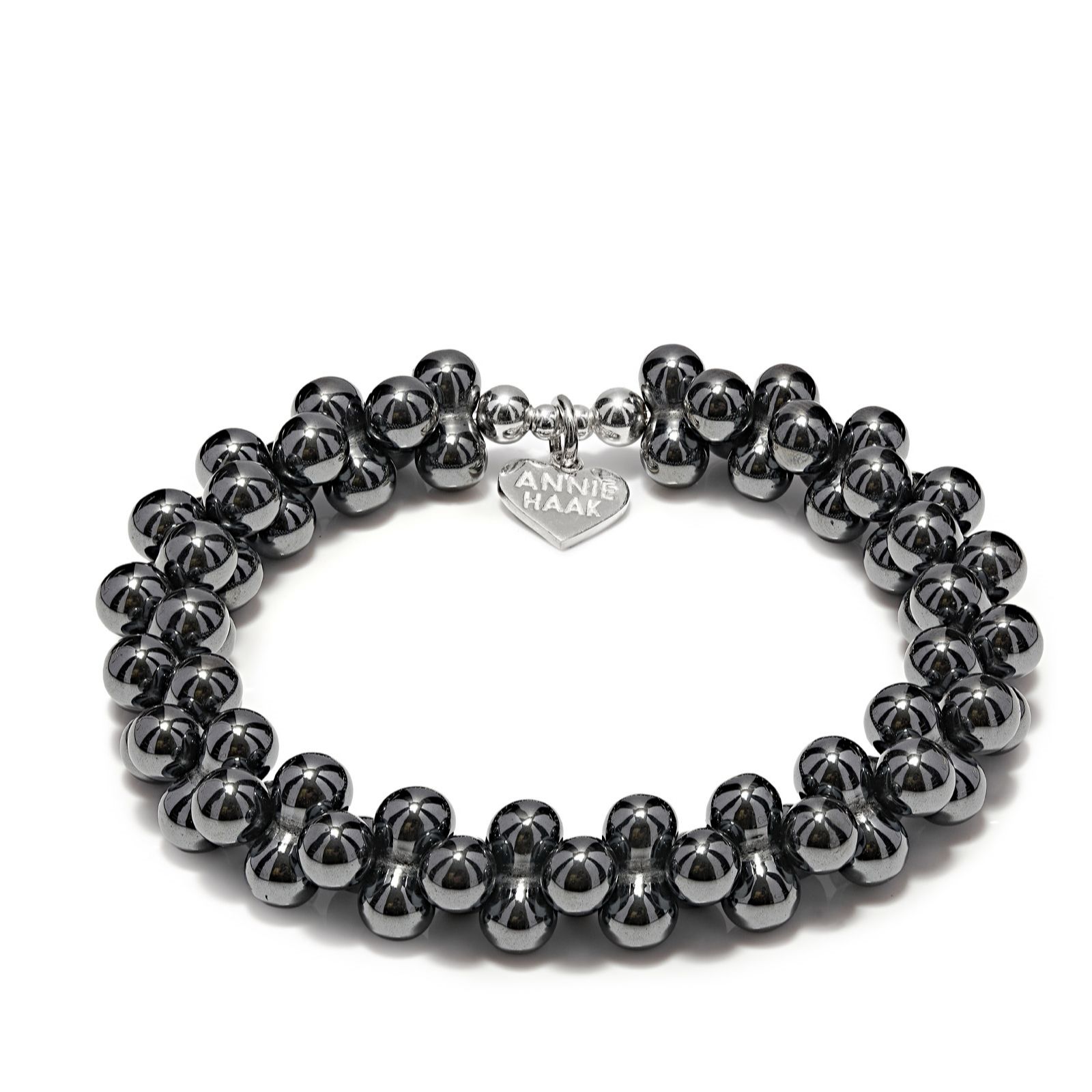 Annie Haak Hematite Peanut Bracelet Sterling Silver