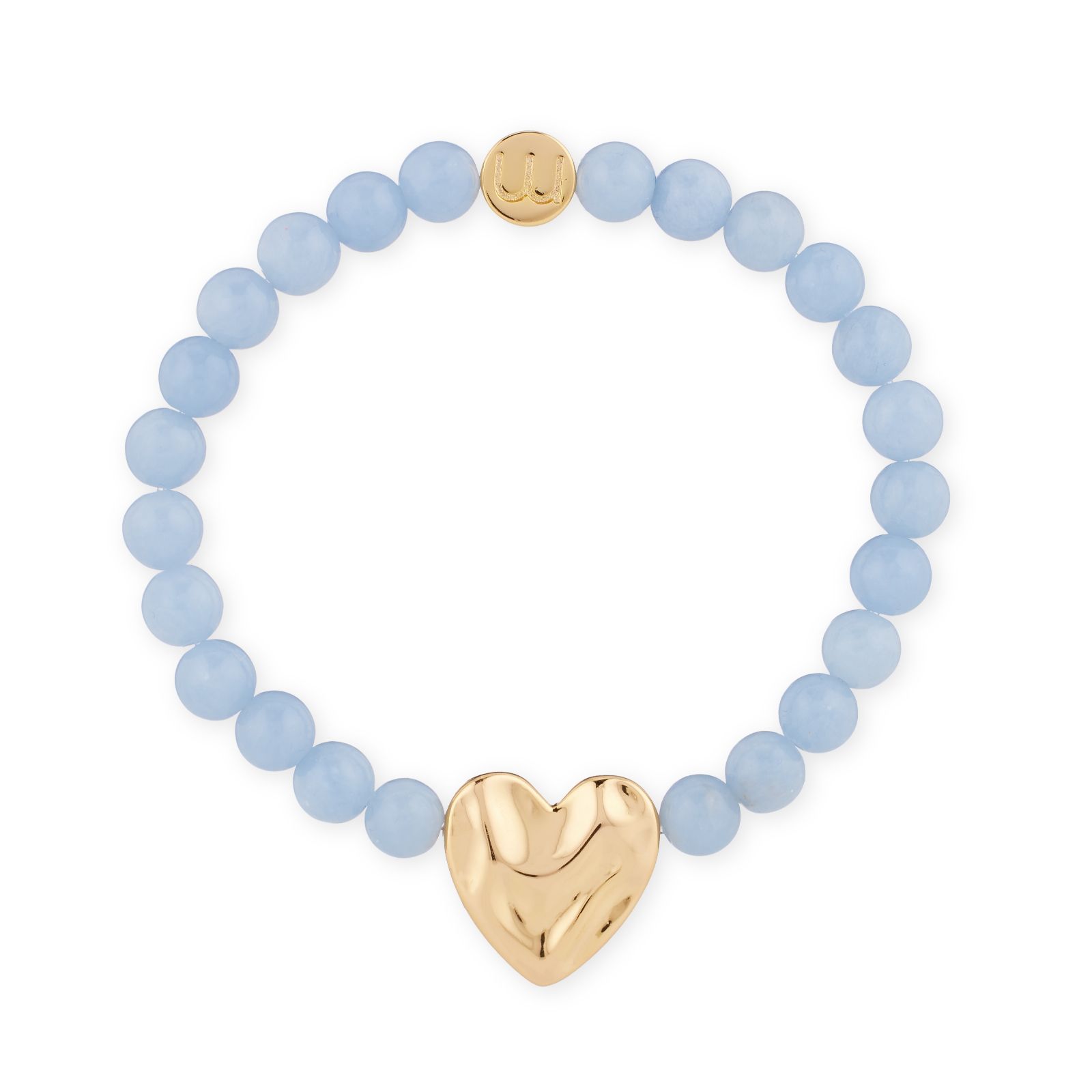 Malika Semi Precious Beaded Molten Heart Bracelet
