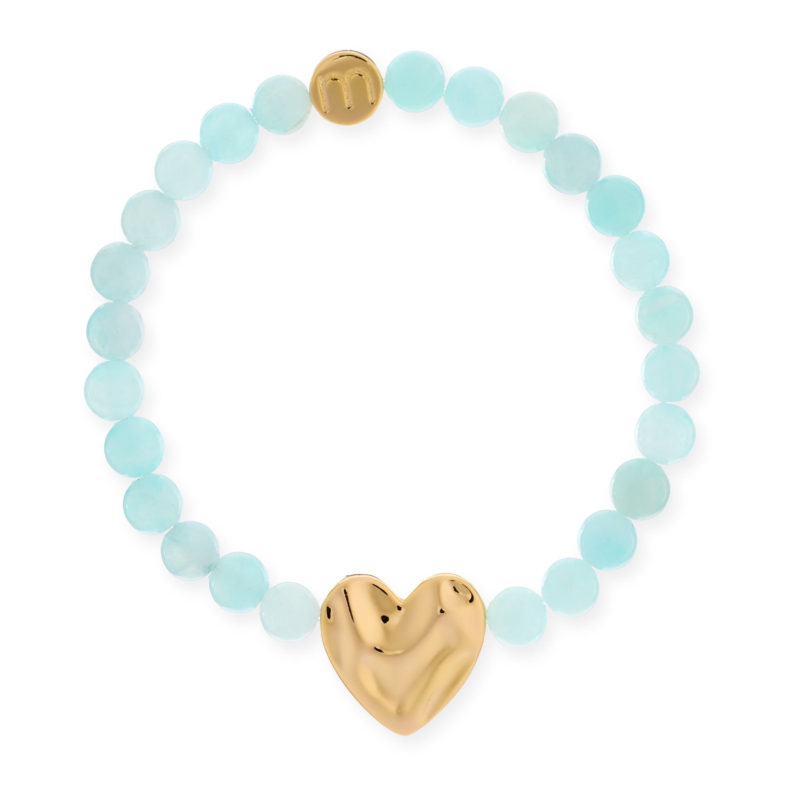 Malika Semi Precious Beaded Molten Heart Bracelet
